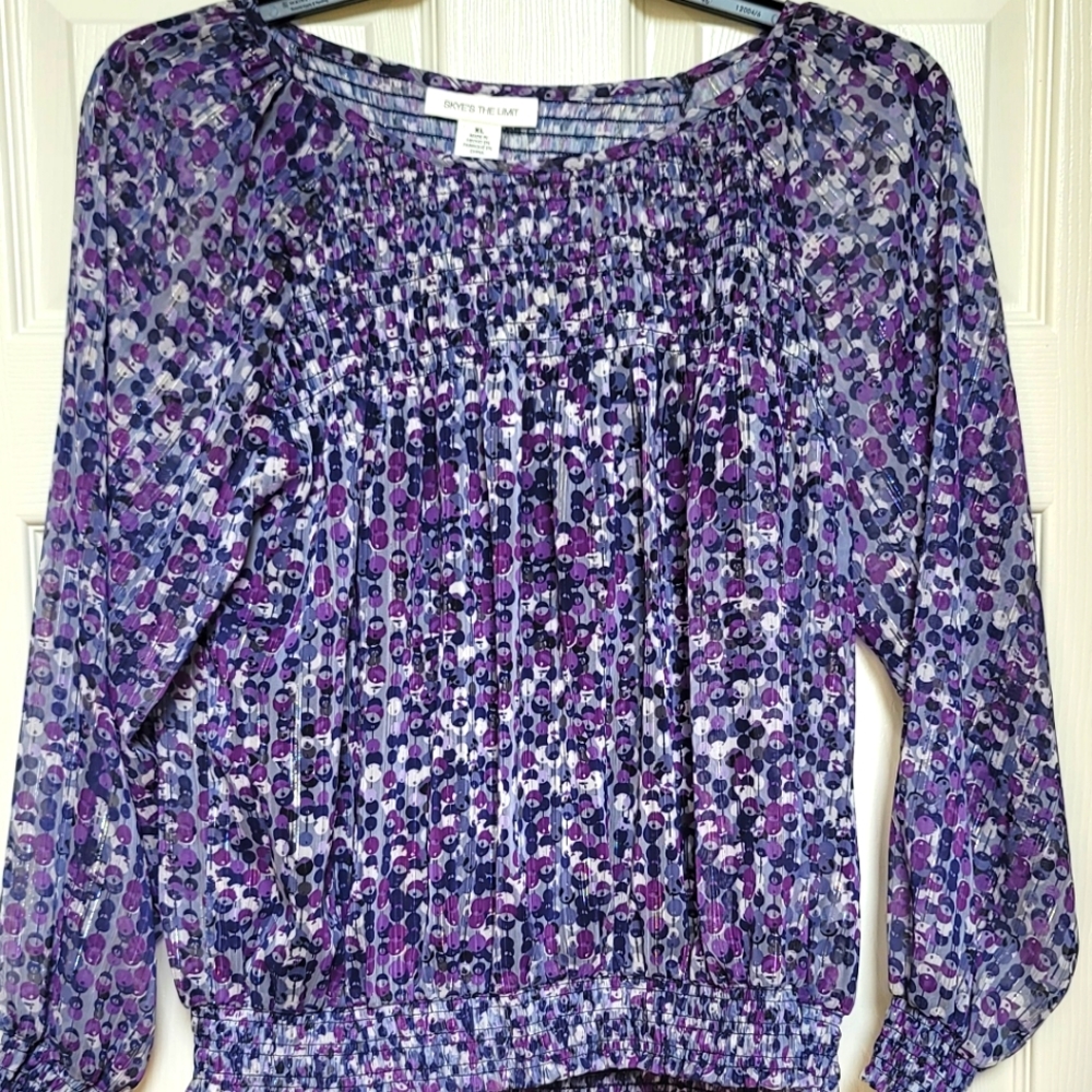 $69 Womens NEW with Tags Womens SKYE'S THE LIMIT shirt top Blouse Size XL